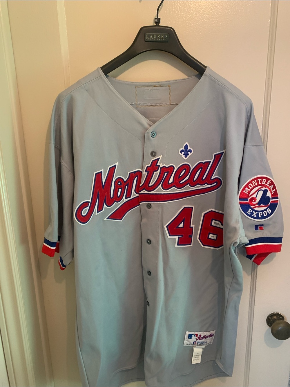 Game Worn/Autographed Bobby Munoz 2001 Montreal Expos Russell MLB Jersey SZ 54+3